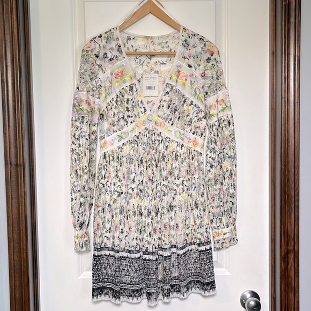 NWT Free People Cherry Blossom Floral Lace Dress - Picture 3 of 11